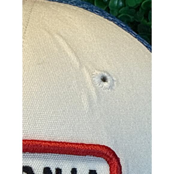 Mens Patagonia Climb A Mountain Trucker Hat  Red White and Blue  Adult Cap - Picture 2 of 8